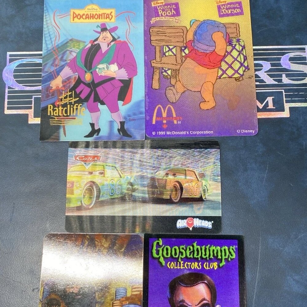 Vintage Kids Promo Cards Lot (5) – Disney, Pooh, Goosebumps, Harry Potter